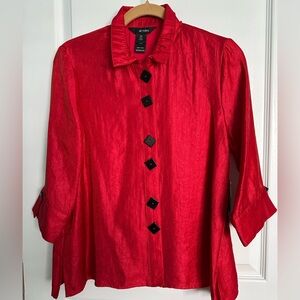 Ali Miles PM red blouse NWT